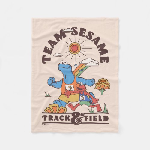 Sesame Street  Team Sesame Track  Field Fleece Blanket