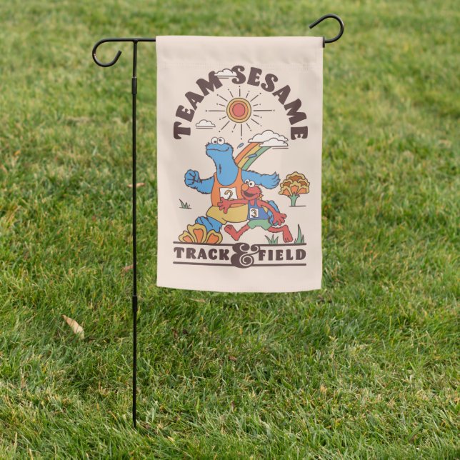 Sesame Street | Team Sesame Track & Field Garden Flag (In SItu)