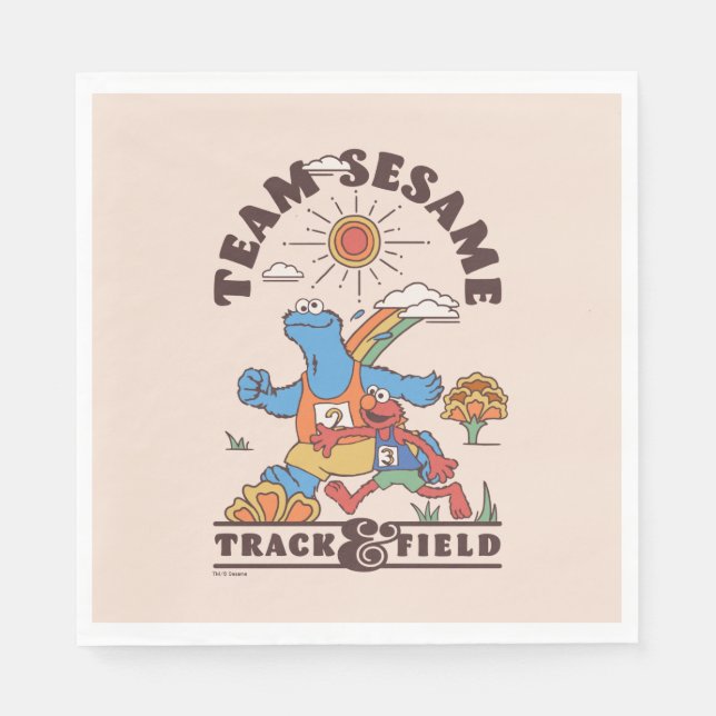 Sesame Street | Team Sesame Track & Field Napkins (Front)