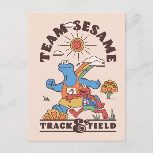 Sesame Street  Team Sesame Track  Field Postcard