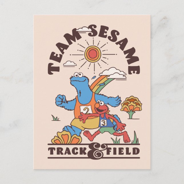 Sesame Street | Team Sesame Track & Field Postcard (Front)
