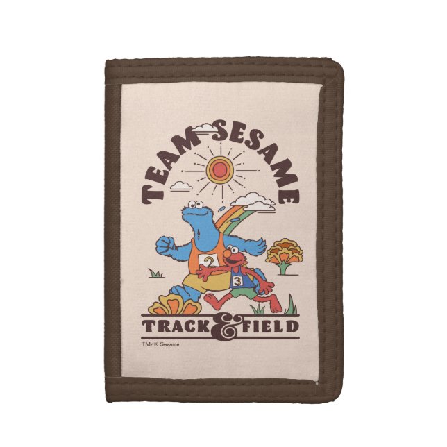 Sesame Street | Team Sesame Track & Field Trifold Wallet (Front Vertical)
