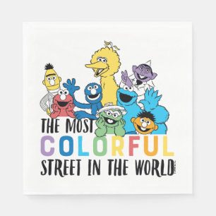 Sesame Street The Most Colorful Street Napkins