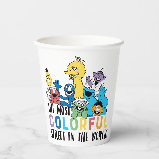 Sesame Street | The Most Colorful Street Paper Cups (Front)