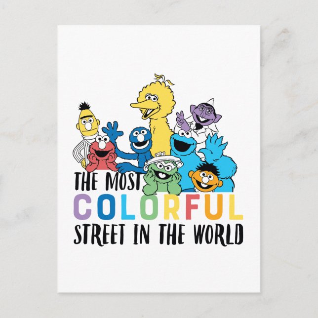 Sesame Street | The Most Colorful Street Postcard (Front)