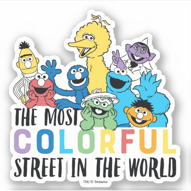 Sesame Street | The Most Colorful Street Sticker (Front)