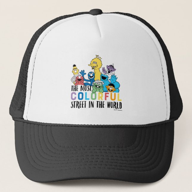 Sesame Street | The Most Colorful Street Trucker Hat (Front)