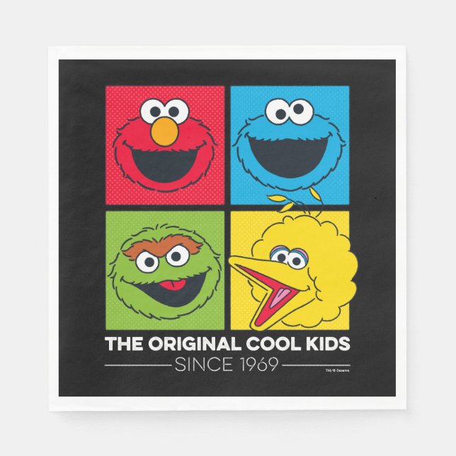Sesame Street | The Original Cool Kids Paper Napkins (Front)