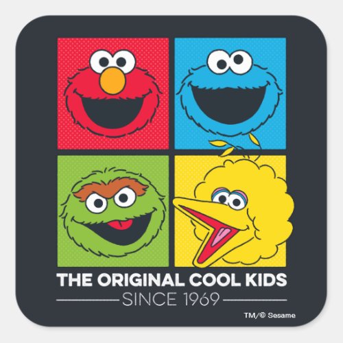 Sesame Street  The Original Cool Kids Square Sticker