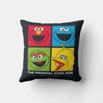 Sesame Street | The Original Cool Kids Throw Pillow | Zazzle