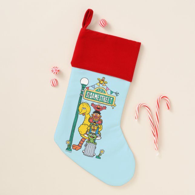 Sesame Street | Under the Sesame Street Sign Christmas Stocking (Front)