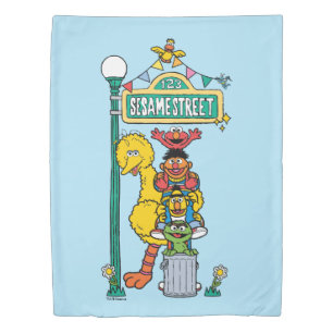 Sesame Street Under the Sesame Street Sign Duvet Cover
