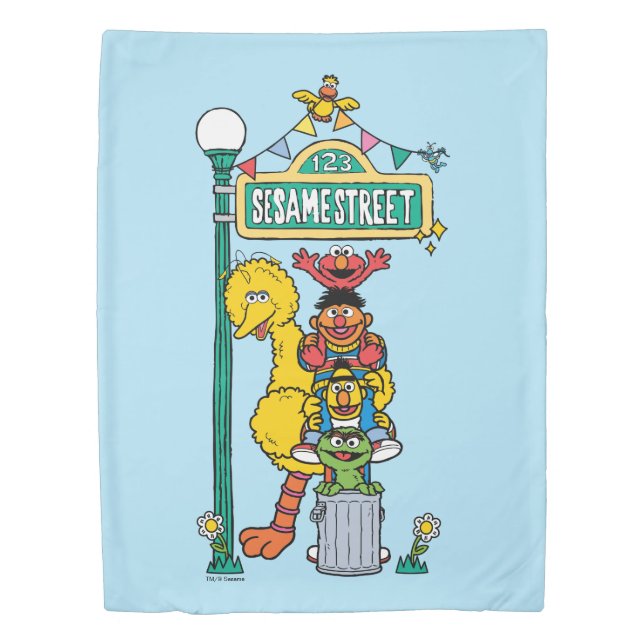 Sesame Street | Under the Sesame Street Sign Duvet Cover (Front)