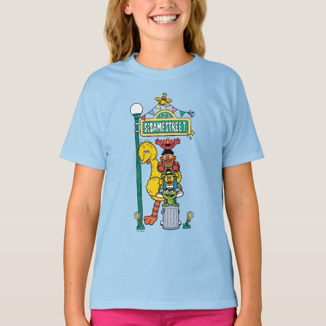 Sesame Street | Under the Sesame Street Sign T-Shirt (Front)