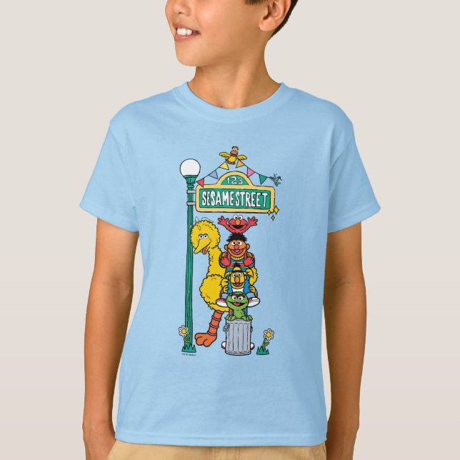 Sesame Street | Under the Sesame Street Sign T-Shirt (Front)