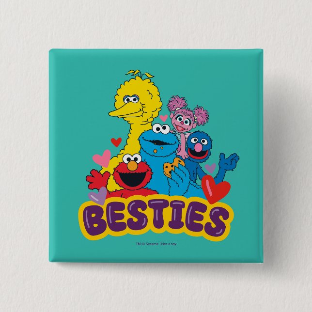 Sesame Street Valentine Besties Button (Front)