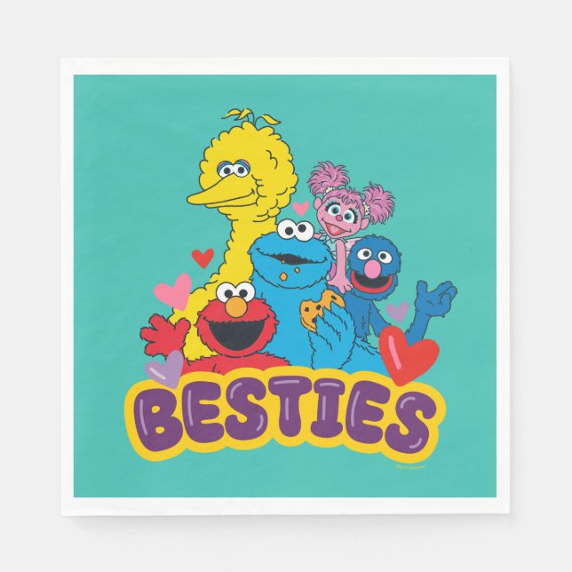 Sesame Street Valentine Besties Napkins (Front)