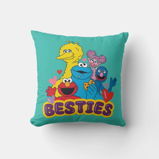 Sesame Street Valentine Besties Throw Pillow (Front)