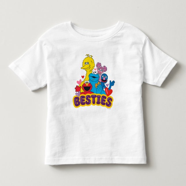 Sesame Street Valentine Besties Toddler T-shirt (Front)