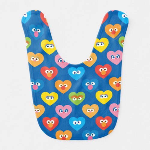 Sesame Street Valentine Hearts Pattern Baby Bib