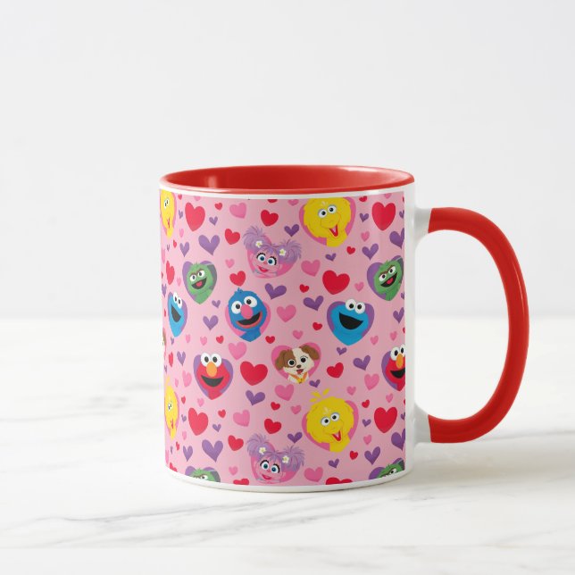 Sesame Street Valentine Hearts Pattern Mug (Right)