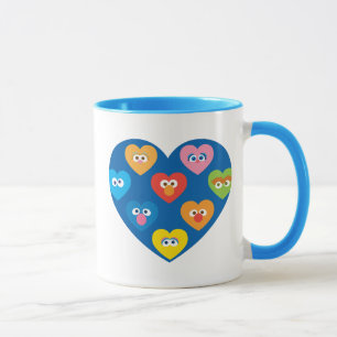 Sesame Street Valentine Hearts Pattern Mug