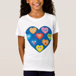Sesame Street Valentine Hearts Pattern T-Shirt