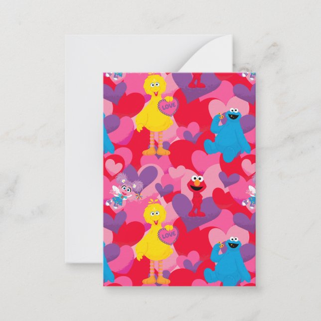 Sesame Street | Valentine Pattern Note Card (Front)