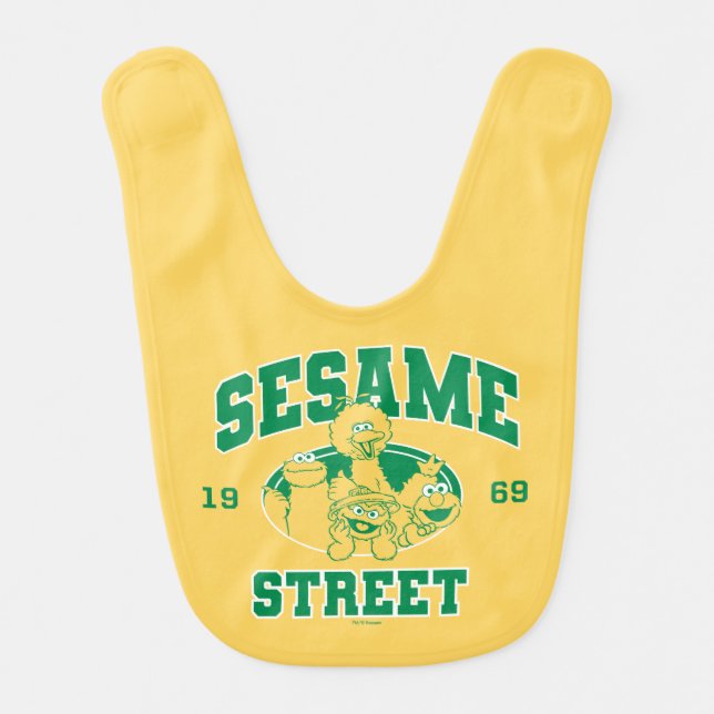 Sesame Street | Vintage 1969 Baby Bib (Front)