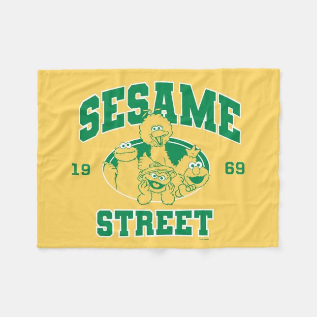 Sesame Street | Vintage 1969 Fleece Blanket (Front (Horizontal))