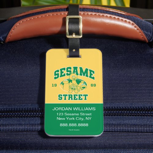 Sesame Street  Vintage 1969 Luggage Tag