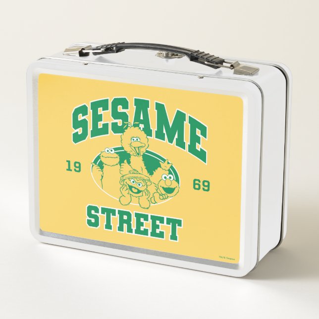 Sesame Street | Vintage 1969 Metal Lunch Box (Back)