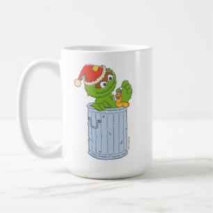 Sesame Street   Vintage Christmas Oscar Coffee Mug