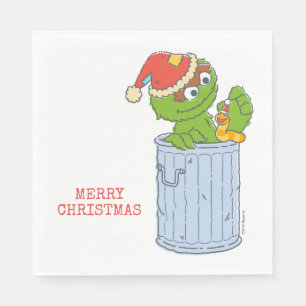 Sesame Street Vintage Christmas Oscar Napkins