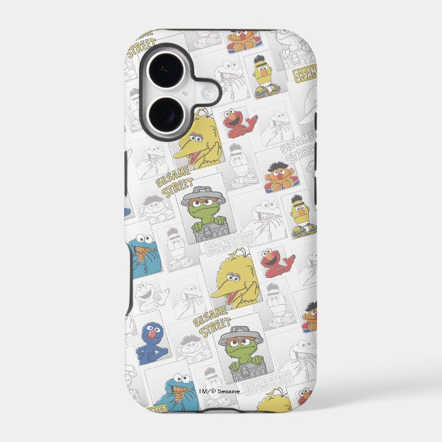 Sesame Street Vintage Comic Pattern Iphone Case (Back)