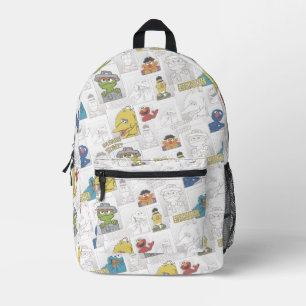 Sesame Street Vintage Comic Pattern Printed Backpack