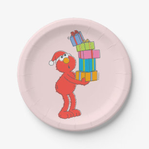 Sesame Street   Vintage Elmo and Presents Paper Plates