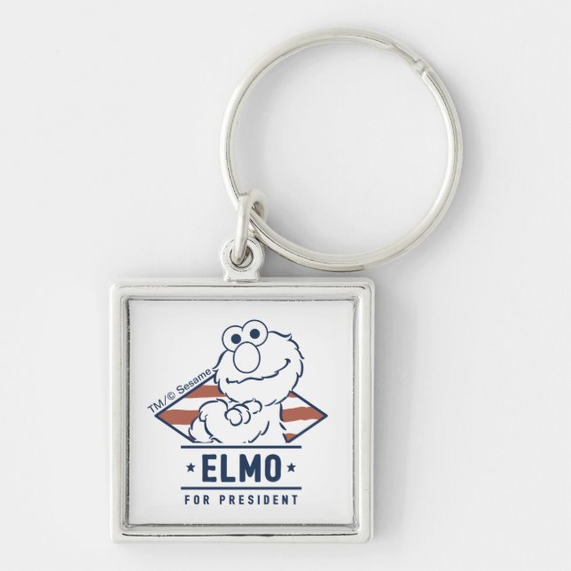 Sesame Street | Vintage Elmo for President Keychain (Front)