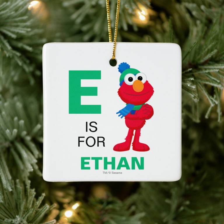 Sesame Street | Winter Elmo Ceramic Ornament