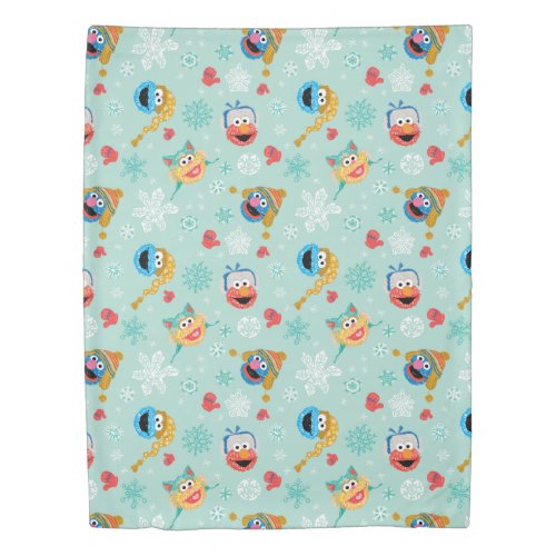Sesame Street Winter Pattern Duvet Cover