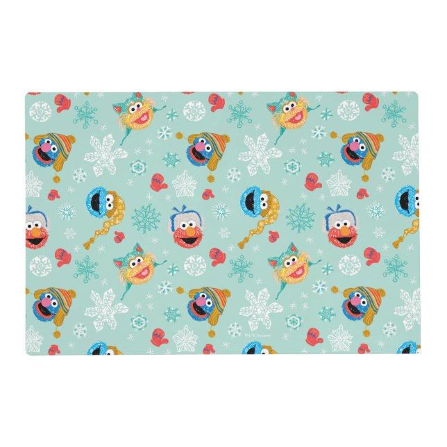 Sesame Street Winter Pattern Placemat (Back)