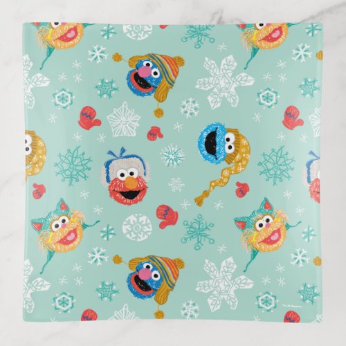 Sesame Street Winter Pattern Trinket Tray