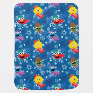 Sesame Street Winter Snowflake Pattern Baby Blanket