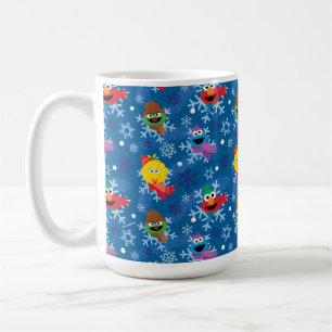 Sesame Street Winter Snowflake Pattern Coffee Mug
