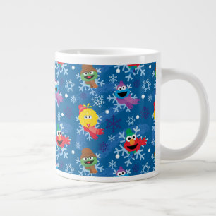 Sesame Street Winter Snowflake Pattern Giant Coffee Mug