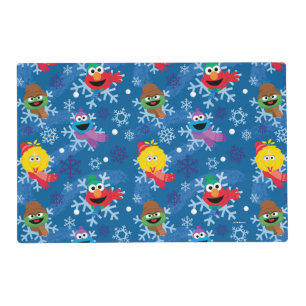 Sesame Street Winter Snowflake Pattern Placemat