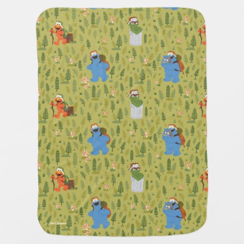 Sesame Street  Woodland Friends Pattern Baby Blanket
