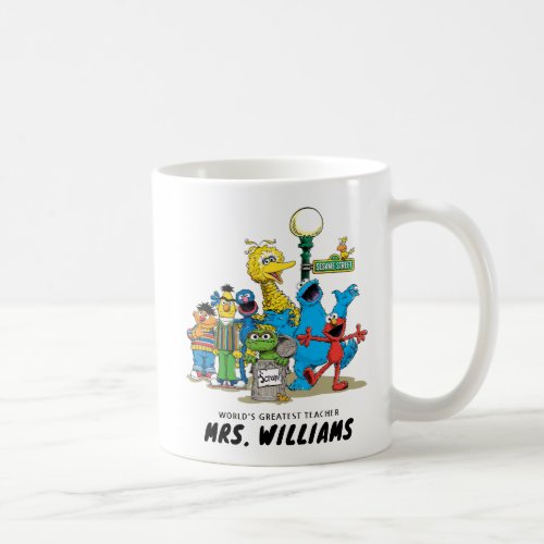 Sesame Street  Worlds Greatest Teacher Coffee Mug