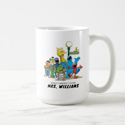 Sesame Street  Worlds Greatest Teacher Coffee Mug