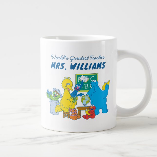 Sesame Street | World's Greatest Teacher Giant Coffee Mug (Right)